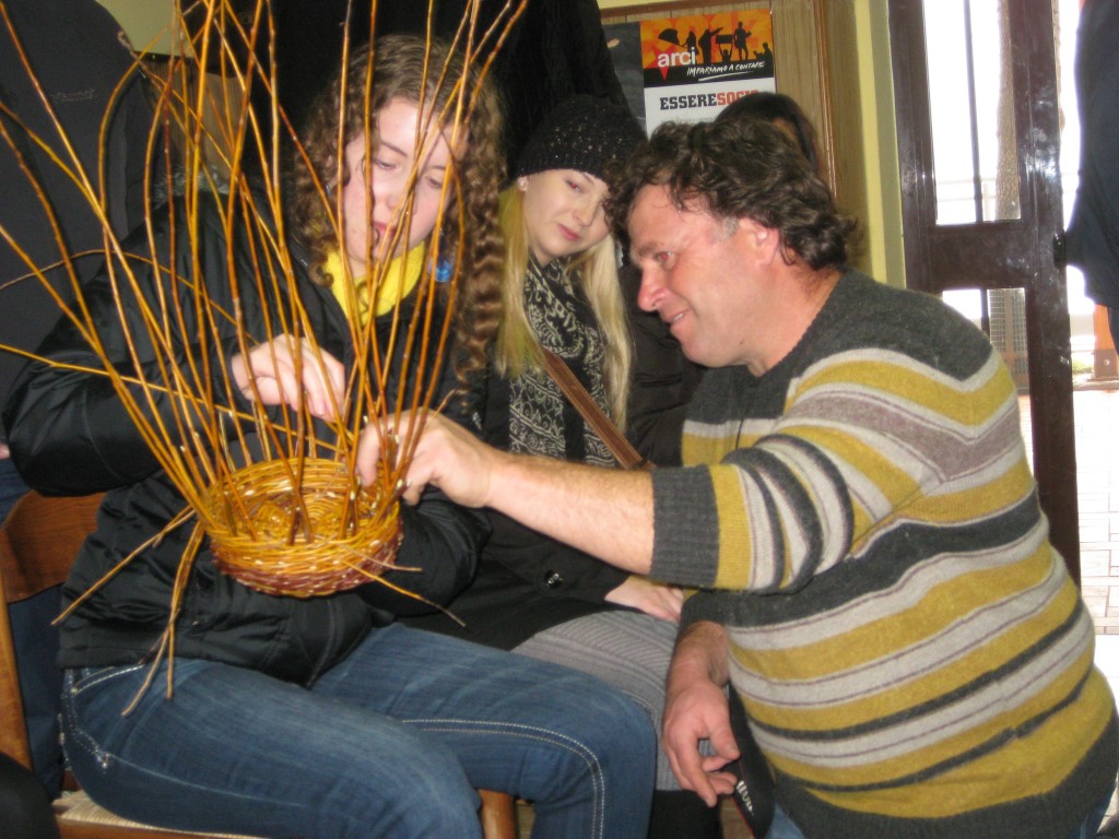 Learning to weave - that is Flavio, the patriarch of the family