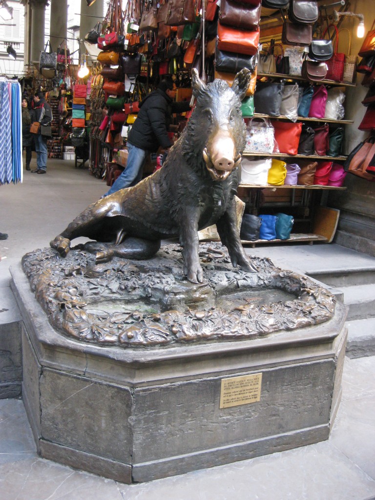 The lucky boar of Florence - people rub the nose for good luck!