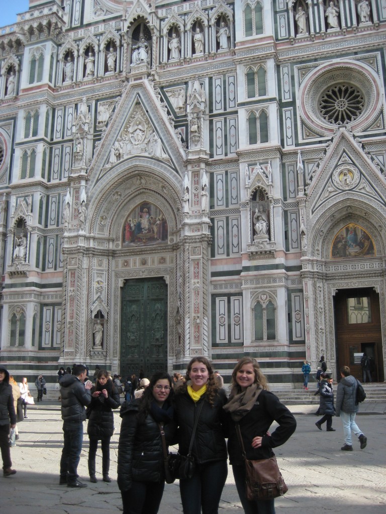 Two of my roommates and I in front of the Duomo.