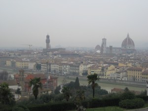 We climbed to the top of a hill to get the view of all of Florence (for free - yay!).
