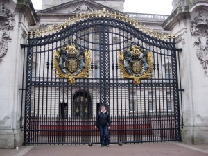In front of the gates!