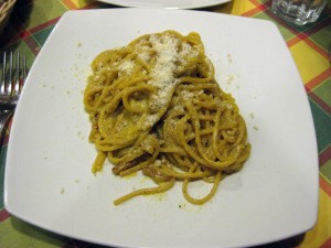 And the pictures of the most expensive meal ever begin! This was the spaghetti alla carbonara. 